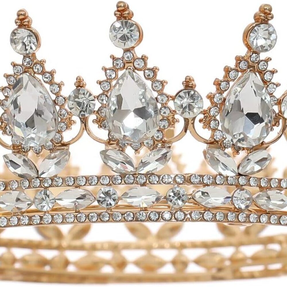 Queen Crown Rhinestone Wedding Crowns and Tiaras for Women Costume Party Hair Ac